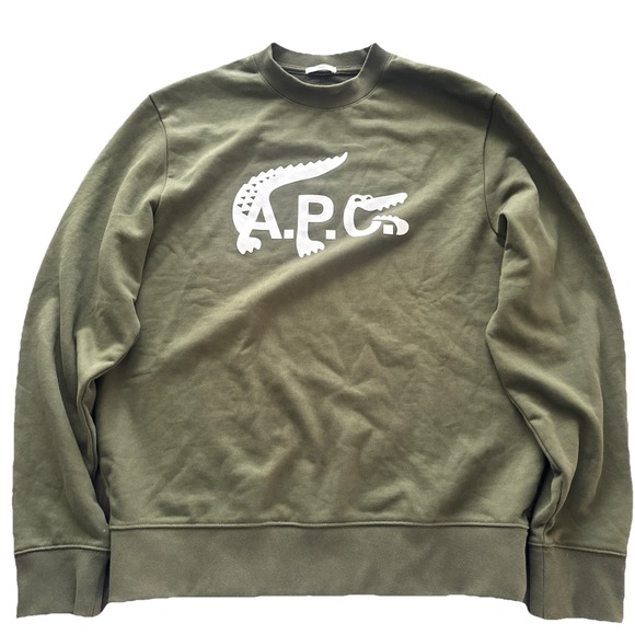 Lacoste Other - A.P.C. x Lacoste Sweatshirt Unisex Size Medium Olive Green $220